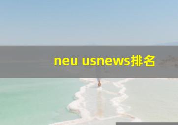 neu usnews排名